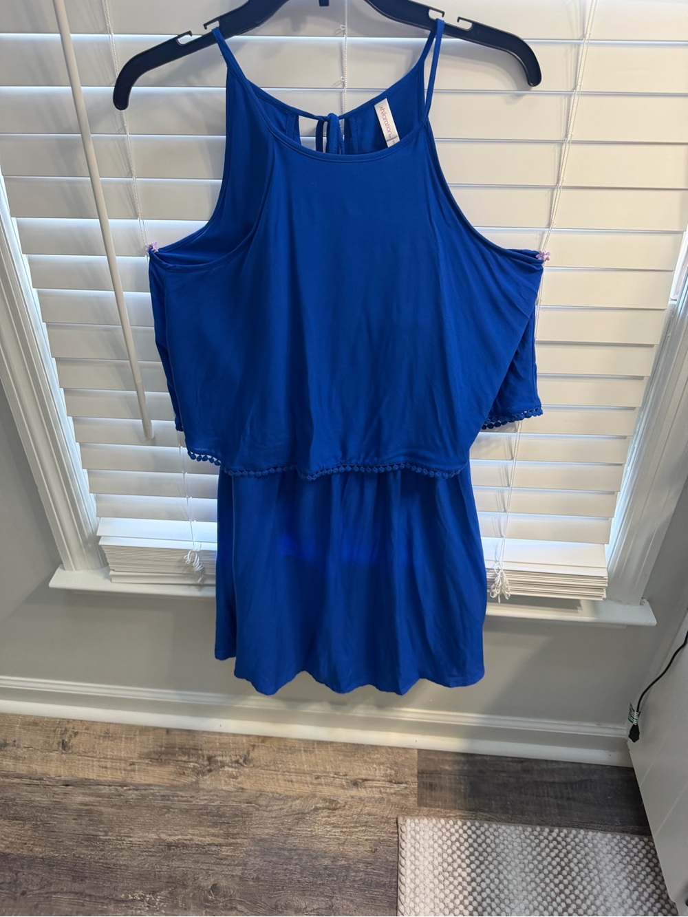Xhilaration Royal Blue Cold-Shoulder Tank Tunic